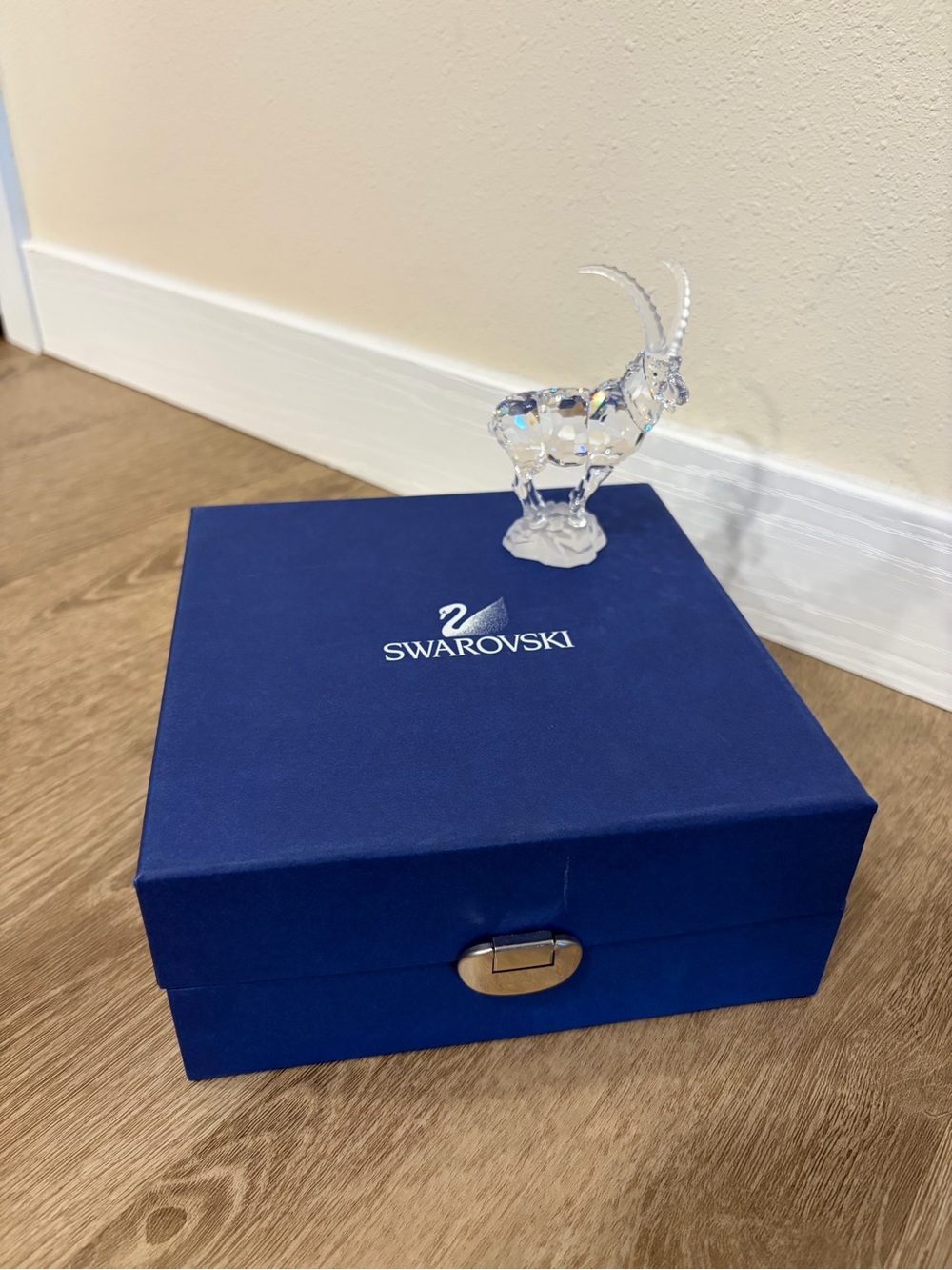 Swarovski Clear Crystal Ibex with Multicolor Fire Sparkle